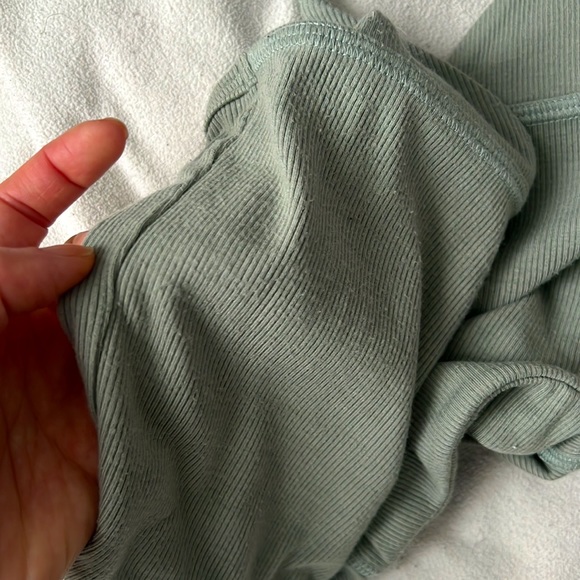 Joah Brown Triangle Cut Cami in Sage flex rib - Picture 5 of 6